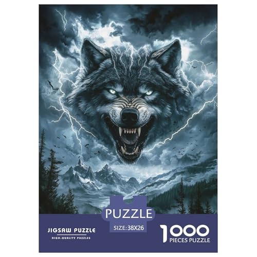 Wolf 1000 Teile Puzzles Classic Unmögliche Herausforderung Für Erwachsene Und Kinder Ab 12 Jahren Tolle Geschenkidee 38x26cm/1000pcs von ZXOAWQX