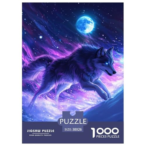 Wolf 1000 Teile Puzzles Clevere EIN Herausforderndes Für Erwachsene Und Kinder Ab 12 Jahren Tolle Geschenkidee 38x26cm/1000pcs von ZXOAWQX
