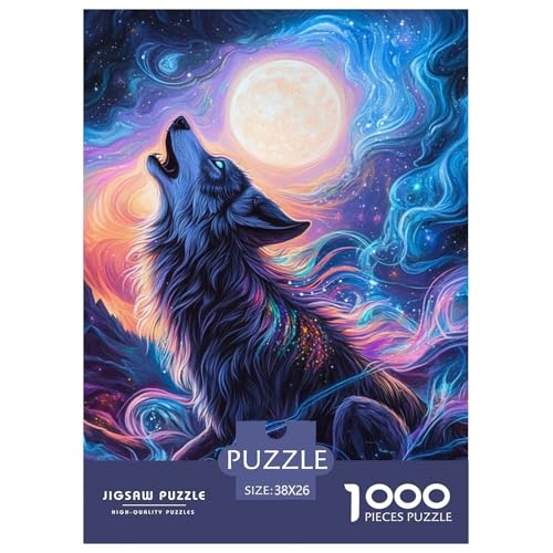 Wolf 1000 Teile Puzzles Clevere Klassisches Lernspiel Für Erwachsene Tolle Geschenkidee 38x26cm/1000pcs von ZXOAWQX