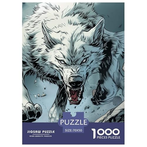 Wolf 1000 Teile Puzzles Clevere Klassisches Lernspiel Für Erwachsene Tolle Geschenkidee 70x50cm/1000pcs von ZXOAWQX