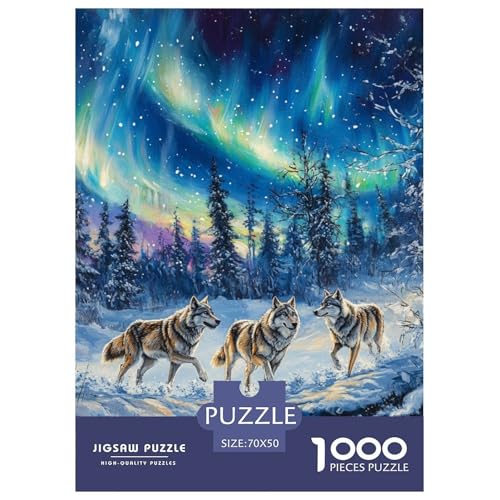 Wolf 1000 Teile Puzzles Clevere Klassisches Lernspiel Für Erwachsene Tolle Geschenkidee 70x50cm/1000pcs von ZXOAWQX