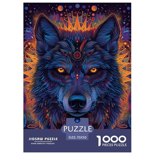 Wolf 1000 Teile Puzzles Clevere Klassisches Lernspiel Für Erwachsene Und Kinder Ab 12 Jahren Tolle Geschenkidee 70x50cm/1000pcs von ZXOAWQX