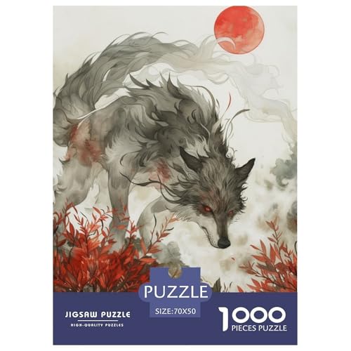 Wolf 1000 Teile Puzzles DekoRatteion Klassisches Lernspiel Für Erwachsene Und Kinder Ab 12 Jahren Tolle Geschenkidee 70x50cm/1000pcs von ZXOAWQX
