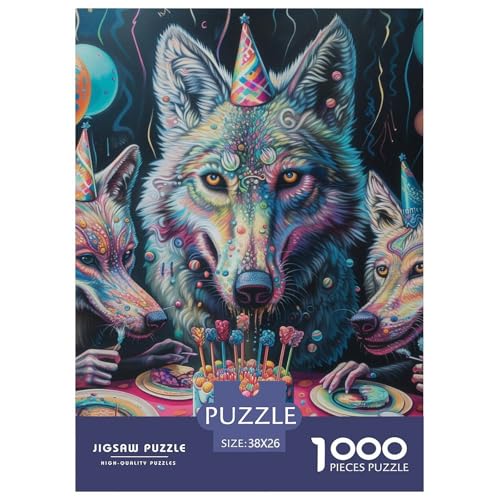 Wolf 1000 Teile Puzzles Dekoration EIN Herausforderndes Für Erwachsene Und Kinder Ab 12 Jahren Tolle Geschenkidee 38x26cm/1000pcs von ZXOAWQX