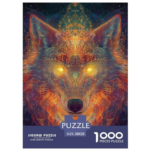 Wolf 1000 Teile Puzzles Dekoration EIN Herausforderndes Für Erwachsene Und Kinder Ab 12 Jahren Tolle Geschenkidee 38x26cm/1000pcs Wolf 1000 Teile Puzzles Dekoration EIN Herausforderndes Für Erwachsene Und Kinder Ab 12 Jahren Tolle Geschenkidee 38x26cm/1000pcs von ZXOAWQX