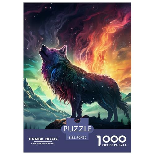 Wolf 1000 Teile Puzzles Dekoration Klassisches Lernspiel Für Die Ganze Familie Tolle Geschenkidee 70x50cm/1000pcs von ZXOAWQX