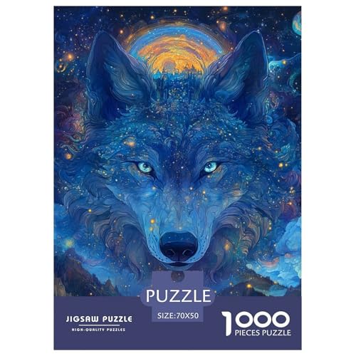Wolf 1000 Teile Puzzles Puzzlespiele Klassisches Lernspiel Für Die Ganze Familie Tolle Geschenkidee 70x50cm/1000pcs von ZXOAWQX
