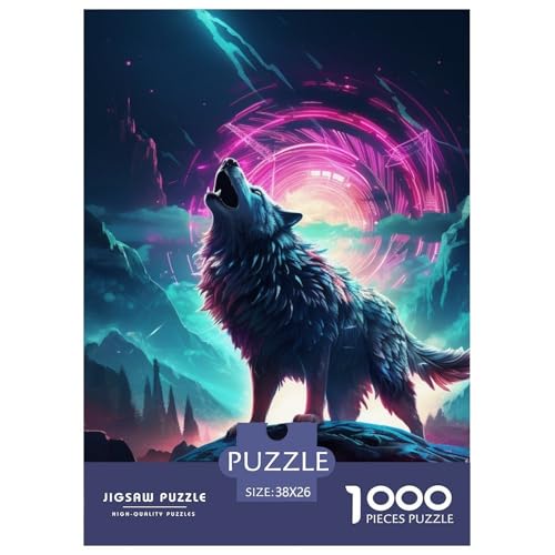 Wolf 1000 Teile Puzzles Puzzlespiele Lernspiel Herausforderung Spielzeug Für Erwachsene Und Kinder Ab 12 Jahren Tolle Geschenkidee 38x26cm/1000pcs Wolf 1000 Teile Puzzles Puzzlespiele Lernspiel Herausforderung Spielzeug Für Erwachsene Und Kinder Ab 12 Jahren Tolle Geschenkidee 38x26cm/1000pcs von ZXOAWQX