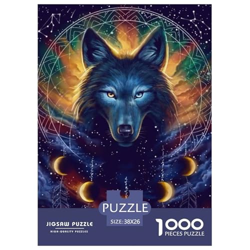 Wolf 1000 Teile Puzzles Puzzlespiele Unmögliche Herausforderung Für Erwachsene Tolle Geschenkidee 38x26cm/1000pcs von ZXOAWQX