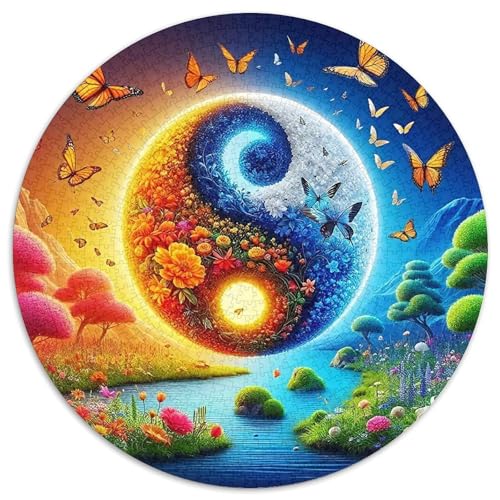 Yin-Yang 1000 Teile Round Puzzle Kreatives Geschenk EIN Herausforderndes Für Die Ganze Familie 1000pcs (67.5x67.5cm) von ZXOAWQX