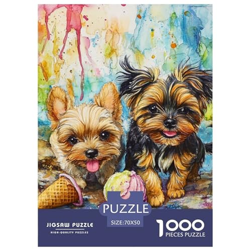 Yorkshire Terrier 1000 Teile Puzzles Puzzlespiele EIN Herausforderndes Für Erwachsene Und Kinder Ab 12 Jahren Tolle Geschenkidee 70x50cm/1000pcs Yorkshire Terrier 1000 Teile Puzzles Puzzlespiele EIN Herausforderndes Für Erwachsene Und Kinder Ab 12 Jahren Tolle Geschenkidee 70x50cm/1000pcs von ZXOAWQX