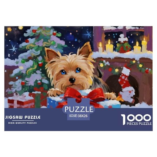 Yorkshire Terrier Hund 1000 Teile Puzzles Weihnachten Clevere Lernspiel Herausforderung Spielzeug Für Erwachsene Tolle Geschenkidee 38x26cm/1000pcs Yorkshire Terrier Hund 1000 Teile Puzzles Weihnachten Clevere Lernspiel Herausforderung Spielzeug Für Erwachsene Tolle Geschenkidee 38x26cm/1000pcs von ZXOAWQX