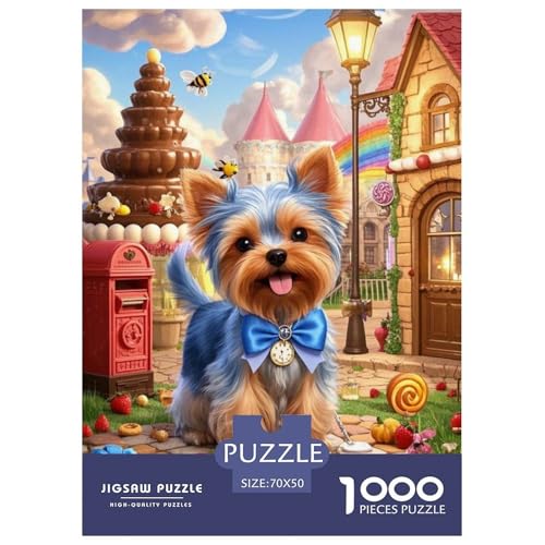 Yorkshire Terrier Welpen 1000 Teile Puzzles Nettes Haustier Clevere Lernspiel Herausforderung Spielzeug Für Erwachsene Tolle Geschenkidee 70x50cm/1000pcs Yorkshire Terrier Welpen 1000 Teile Puzzles Nettes Haustier Clevere Lernspiel Herausforderung Spielzeug Für Erwachsene Tolle Geschenkidee 70x50cm/1000pcs von ZXOAWQX