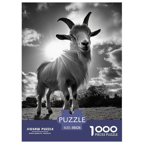Ziege 1000 Teile Puzzles Classic Lernspiel Herausforderung Spielzeug Für Erwachsene Und Kinder Ab 12 Jahren Tolle Geschenkidee 38x26cm/1000pcs von ZXOAWQX
