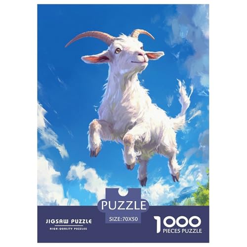 Ziege 1000 Teile Puzzles Clevere Lernspiel Herausforderung Spielzeug Für Erwachsene Und Kinder Ab 12 Jahren Tolle Geschenkidee 70x50cm/1000pcs von ZXOAWQX