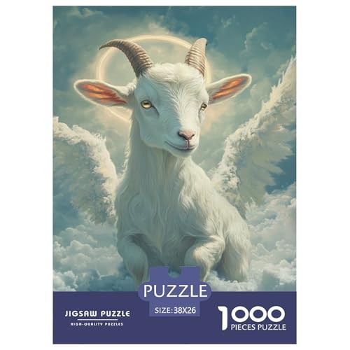 Ziege 1000 Teile Puzzles DekoRatteion Klassisches Lernspiel Für Erwachsene Und Kinder Ab 12 Jahren Tolle Geschenkidee 38x26cm/1000pcs von ZXOAWQX
