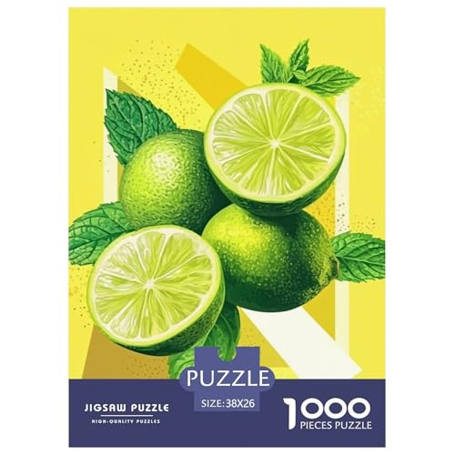 Zitrone 1000 Teile Puzzles Dekoration Lernspiel Herausforderung Spielzeug Für Die Ganze Familie Tolle Geschenkidee 38x26cm/1000pcs von ZXOAWQX