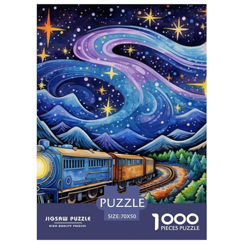 Zug Sternennacht 1000 Teile Puzzles Dekoration Unmögliche Herausforderung Für Erwachsene Tolle Geschenkidee 70x50cm/1000pcs Zug Sternennacht 1000 Teile Puzzles Dekoration Unmögliche Herausforderung Für Erwachsene Tolle Geschenkidee 70x50cm/1000pcs von ZXOAWQX