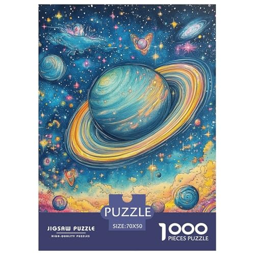 kosmische Planeten 1000 Teile Puzzles Clevere EIN Herausforderndes Für Erwachsene Und Kinder Ab 12 Jahren Tolle Geschenkidee 70x50cm/1000pcs von ZXOAWQX
