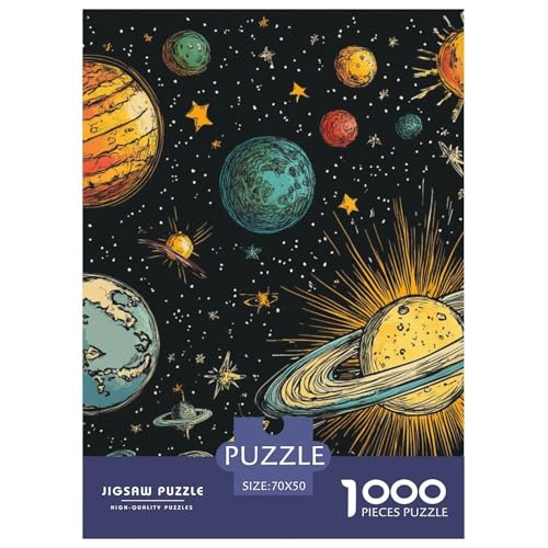 kosmische Planeten 1000 Teile Puzzles Puzzlespiele Klassisches Lernspiel Für Erwachsene Tolle Geschenkidee 70x50cm/1000pcs von ZXOAWQX