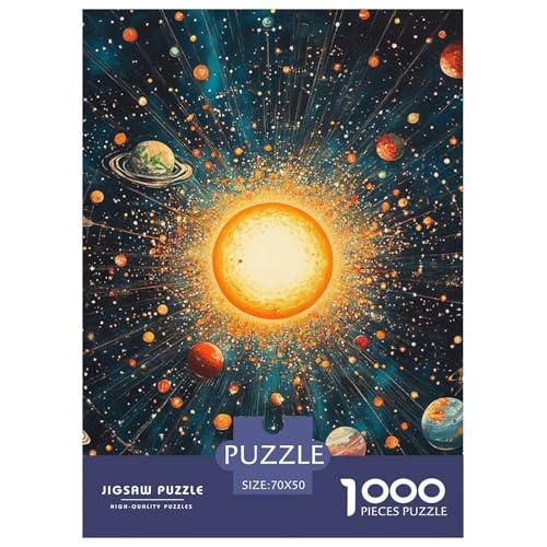 kosmische Planeten 1000 Teile Puzzles Puzzlespiele Klassisches Lernspiel Für Erwachsene Und Kinder Ab 12 Jahren Tolle Geschenkidee 70x50cm/1000pcs von ZXOAWQX