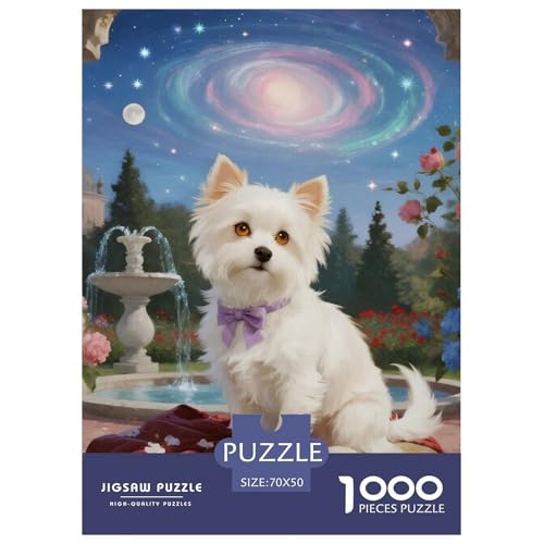 maltesisch 1000 Teile Puzzles Haustier Hund Dekoration Kreative Unterhaltung Für Erwachsene Tolle Geschenkidee 70x50cm/1000pcs maltesisch 1000 Teile Puzzles Haustier Hund Dekoration Kreative Unterhaltung Für Erwachsene Tolle Geschenkidee 70x50cm/1000pcs von ZXOAWQX