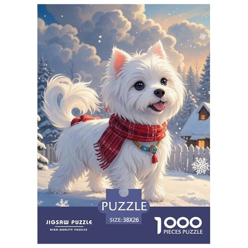 maltesisch 1000 Teile Puzzles Hund Dekoration Lernspiel Herausforderung Spielzeug Für Erwachsene Und Kinder Ab 12 Jahren Tolle Geschenkidee 38x26cm/1000pcs maltesisch 1000 Teile Puzzles Hund Dekoration Lernspiel Herausforderung Spielzeug Für Erwachsene Und Kinder Ab 12 Jahren Tolle Geschenkidee 38x26cm/1000pcs von ZXOAWQX