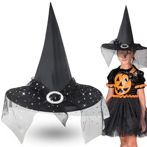 Halloween Hexenhut,ZXYue Hexenhut Deko Halloween Hexe Hut Schwarz Hexenhut Cosplay Kopfbedeckung,Hexenhut Spitzmütze Halloween Themenpartys für Erwachsene Kinder Halloween Cosplay Geschenk. Halloween Hexenhut,ZXYue Hexenhut Deko Halloween Hexe Hut Schwarz Hexenhut Cosplay Kopfbedeckung,Hexenhut Spitzmütze Halloween Themenpartys für Erwachsene Kinder Halloween Cosplay Geschenk. von ZXYue