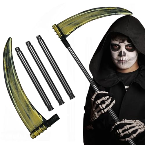 ZXYue Halloween Sense, Sensenmann Sense Halloween Horror Todessense Sense Halloween Kostüm Zubehör Sichel Sensenmann Waffe Todessense Sense Halloween Kinder Erwachsene für Halloween Party Cosplay von ZXYue
