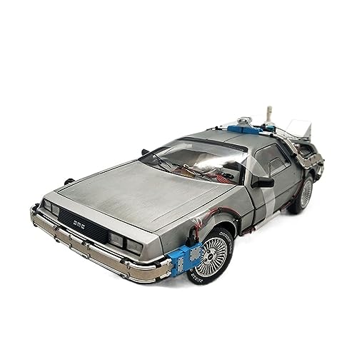 Delorean DMC-12 Auto Teil 3 Zeitmaschine LegierungsmodellFür: Druckguss 1:18 von ZYAURA