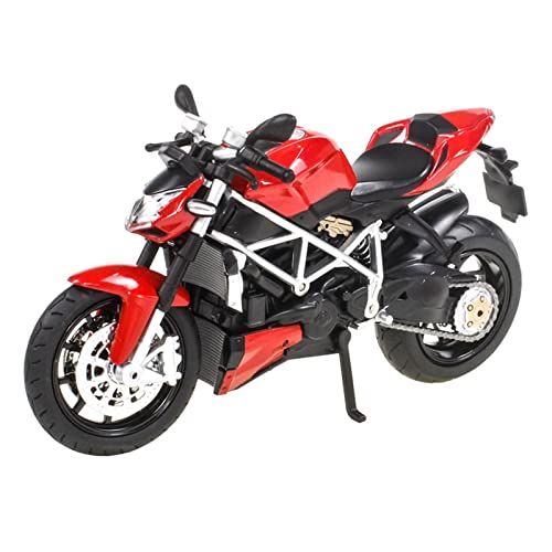ZYAURA 1:12 Du Kadi Street Fighter V4 Carbon Red Die Casting Vehicle Collection Love Motorcycle Model Geschenksammlung von ZYAURA