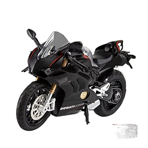 ZYAURA 1:12 Dukadi V4S Panigale Druckguss-Motorradmodell, Spielzeugreplik Mit Sound Und Licht, Geburtstagsgeschenk Geschenksammlung von ZYAURA