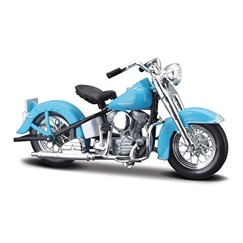 ZYAURA 1:18 Motorrad 1953 74FL Hydra Glide Blue Cam Modell Alu-Motorradmodell Geschenksammlung von ZYAURA