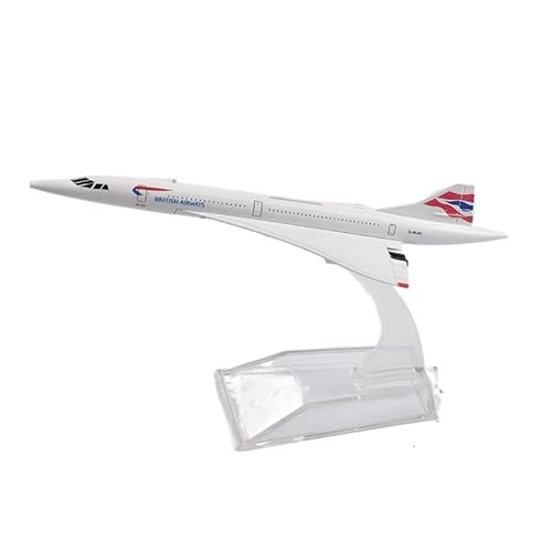ZYAURA Für: 16 cm British Airways Concord Modellflugzeug Flugzeugmodell aus Metalldruckguss im Maßstab 1:400 von ZYAURA