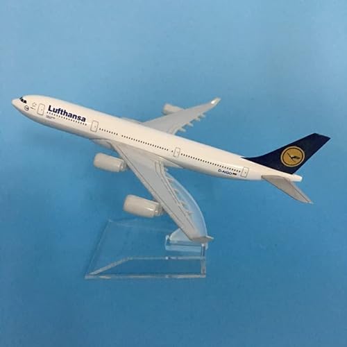 ZYAURA Für: 16 cm Lufthansa Airbus A340 Modellflugzeuge aus Metalldruckguss im Maßstab 1:400 von ZYAURA
