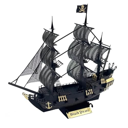 ZYAURA Für: DIY Papierminiatur-Set Schwarze Perle Piratenschiff 3D-Modell Casa Puppenhaus Kinderspielzeug Puzzle von ZYAURA