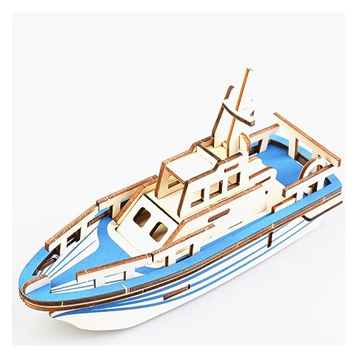 ZYAURA Haus Dekoration DIY Modellspielzeug 3D Holzpuzzle Rettungsboot Holzbausätze Puzzlespiel Zusammenbau von ZYAURA