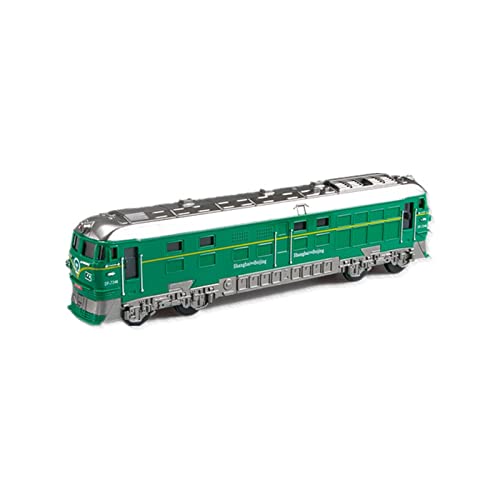 ZYAURA Simuliertes Trägheits-Doppelkopfzug-Hochgeschwindigkeits-Eisenbahnmodellspielzeug aus grünem Leder (Size : A) von ZYAURA