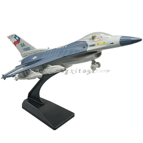 ZYAURA Umweltbild Für: 1:87 Druckguss-Flugzeugmodellspielzeug amerikanischer F-16 Fighting Falcon Düsenjäger mit Ton und Licht von ZYAURA