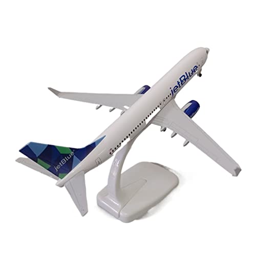 ZYAURA Umweltbild Für: 20 cm Legierungsmetall-Luftfahrt-JetBlue B737-Casting-Flugzeugmodell von ZYAURA