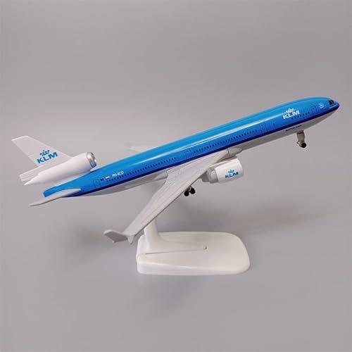 ZYAURA Umweltbild Für: 20 cm Niederlande KLM Airlines MD MD-11 Airways Druckguss-Flugzeugmodell, Flugzeugmodell aus legiertem Metall von ZYAURA