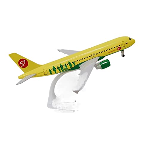 ZYAURA Umweltbild Für: 20 cm großes Airbus A320-Flugzeugmodell aus Metalldruckguss der S7 Airlines von ZYAURA