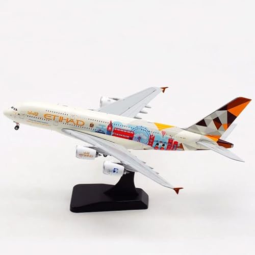 ZYAURA Umweltbild Für: A380 A6-APC-Flugzeugmodell im Maßstab 1:400, Fluglinien-Legierungsflugzeug-Sammelmodell von ZYAURA