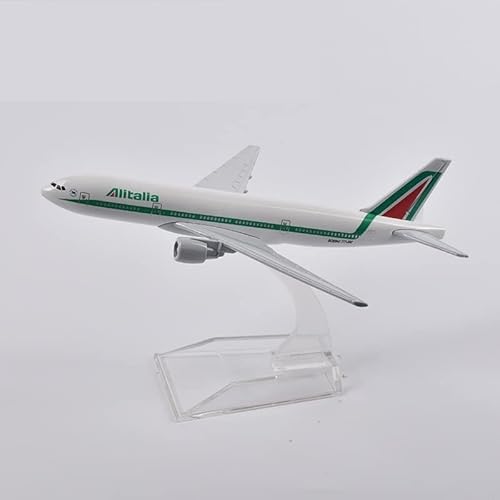 ZYAURA Umweltbild Für: Alitalia Boeing 777 Flugzeugmodell, Flugzeugmodell aus Metalldruckguss im Maßstab 1:400 von ZYAURA