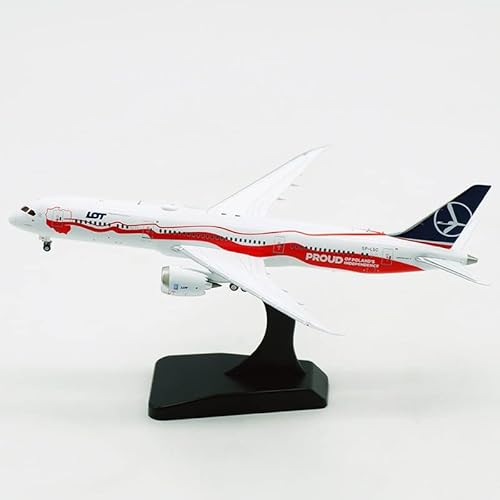ZYAURA Umweltbild Für: B787-9 SP-LSC Polish Airlines Flugzeugspielzeugflugzeug im Maßstab 1:400, Druckguss-Legierungsflugzeugmodell von ZYAURA