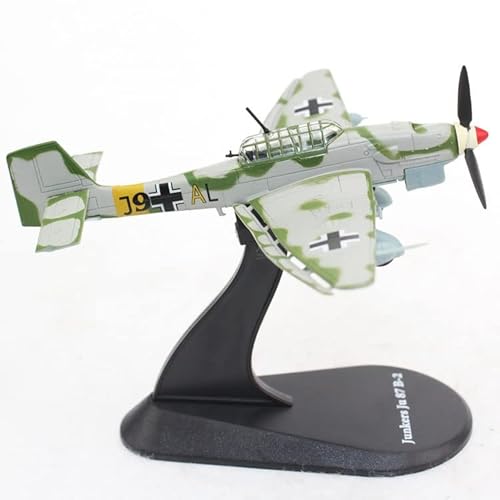 ZYAURA Umweltbild Für: Druckguss-Militärflugzeugmodell 1:100 Ju 87B Stuka Sturzkampfbomber-Militärflugzeugmodell von ZYAURA