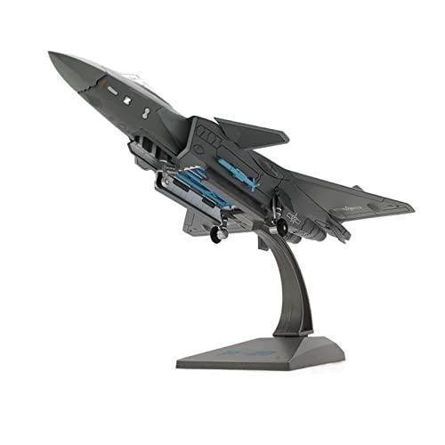 ZYAURA Umweltbild Für: J-20-Flugzeug der chinesischen Luftwaffe im Maßstab 1:100, Luftwaffen-Druckgussmodell, Luftfahrt-Spielzeugjäger aus Legierung von ZYAURA