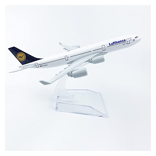 ZYAURA Umweltbild Für: Legierungsflugzeug im Maßstab 1:400, Airbus A340, Lufthansa-Legierungsflugzeugmodell von ZYAURA