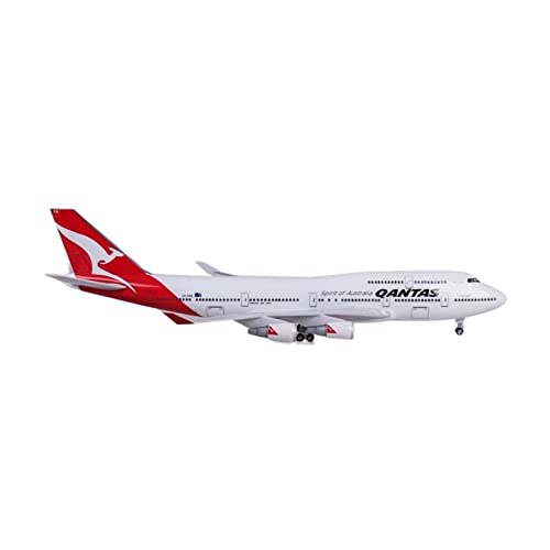 ZYAURA Umweltbild Für: Qantas Boeing B747 Flugzeugmodell, Druckguss-Harzflugzeug im Maßstab 1:160 von ZYAURA