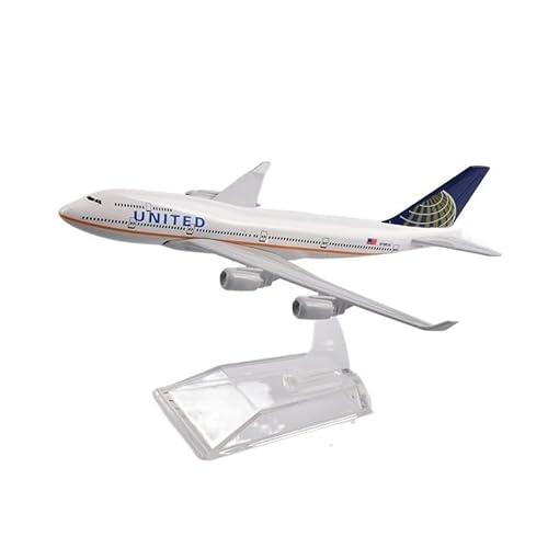 ZYAURA Umweltbild Für: United Airlines Boeing 747 Flugzeugstempelguss Metall 1/400 Skala -Flugzeugmodell von ZYAURA